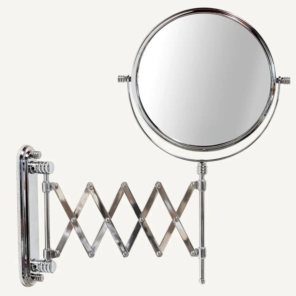 Vintage style wall-mount shaving mirror