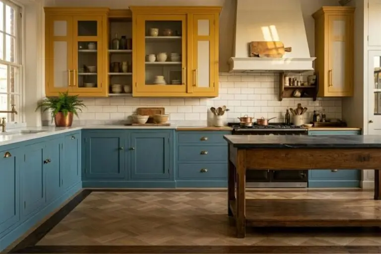 Inspirational old house kitchen with traditional cabinet hardware
