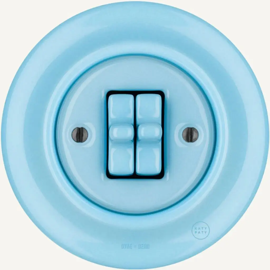 Porcelain toggle electrical toggle 2-gang switch from Dyke and Dean