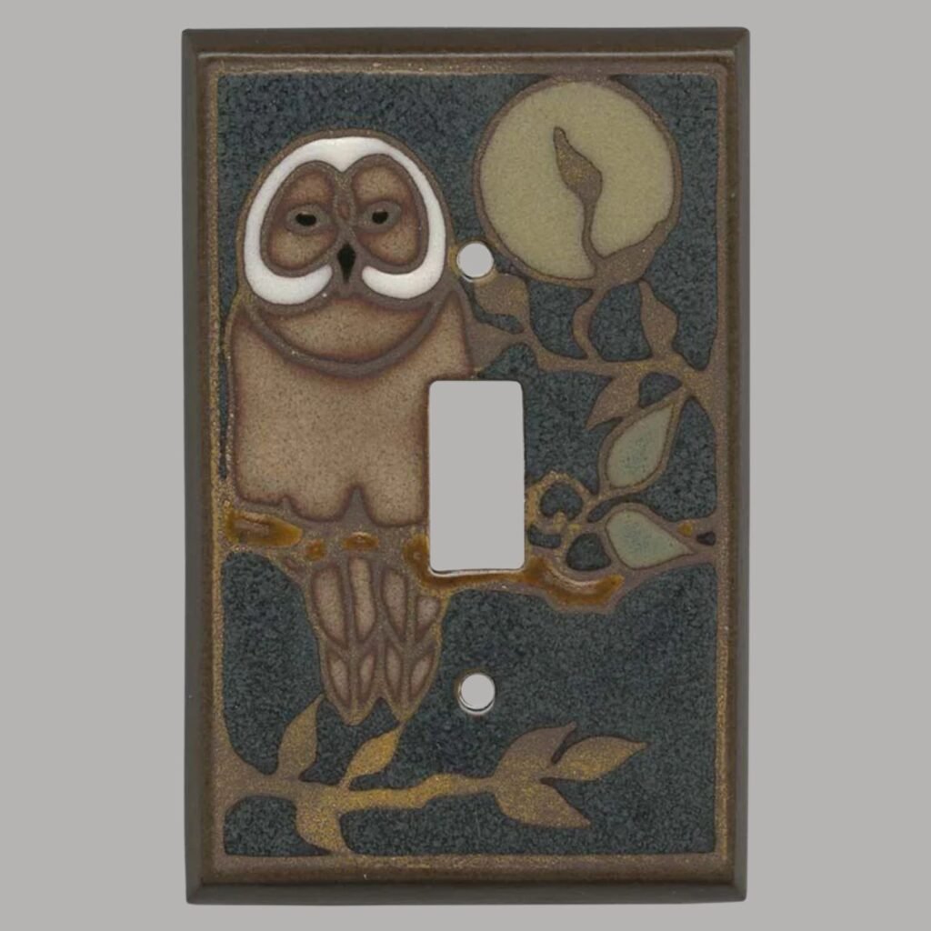 Switch hits owl ceramic single gang toggle light switch plates