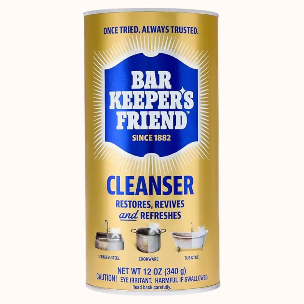 Bar Keeper's Friend container for cleansing and metal care