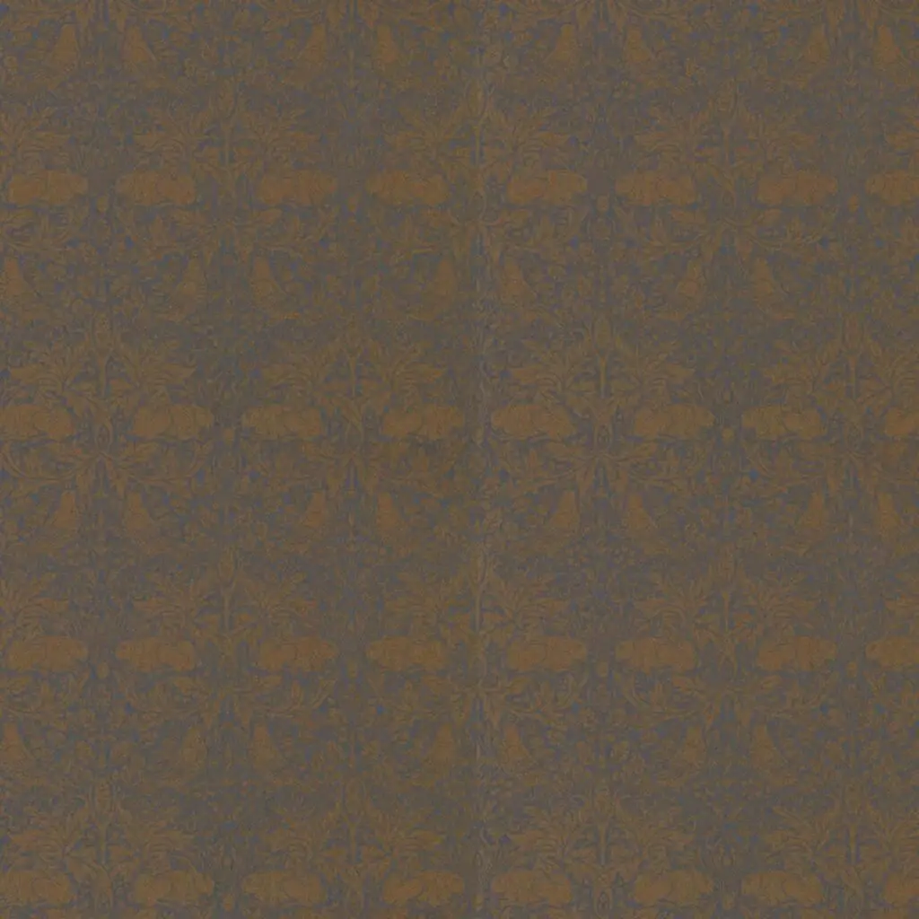 Morris Pure Brer Rabbit textured wallpaper in Ink and Gold