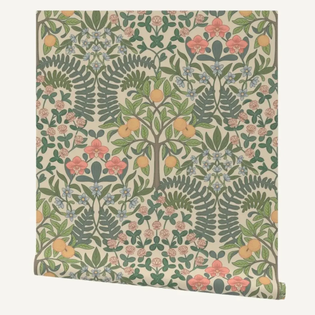 Language of Flowers painterly floral wallpaper