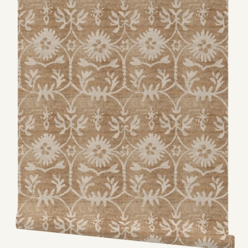 Hali Vintage Maia textural wallpaper, a faded vintage-rug print